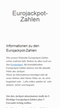 Mobile Screenshot of eurojackpot-zahlen.de