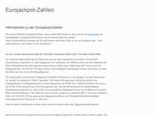 Tablet Screenshot of eurojackpot-zahlen.de